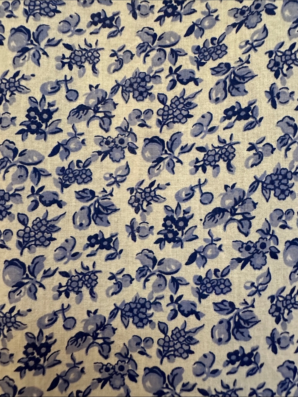 April Cornell Blue and White Floral Midi Dress with pockets - Picture 3 of 8